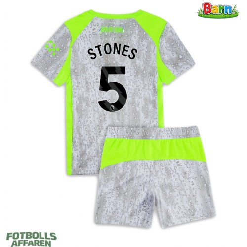 Manchester City John Stones #5 Tredjeställ Barn 2025-26 Kortärmad (+ Korta byxor)